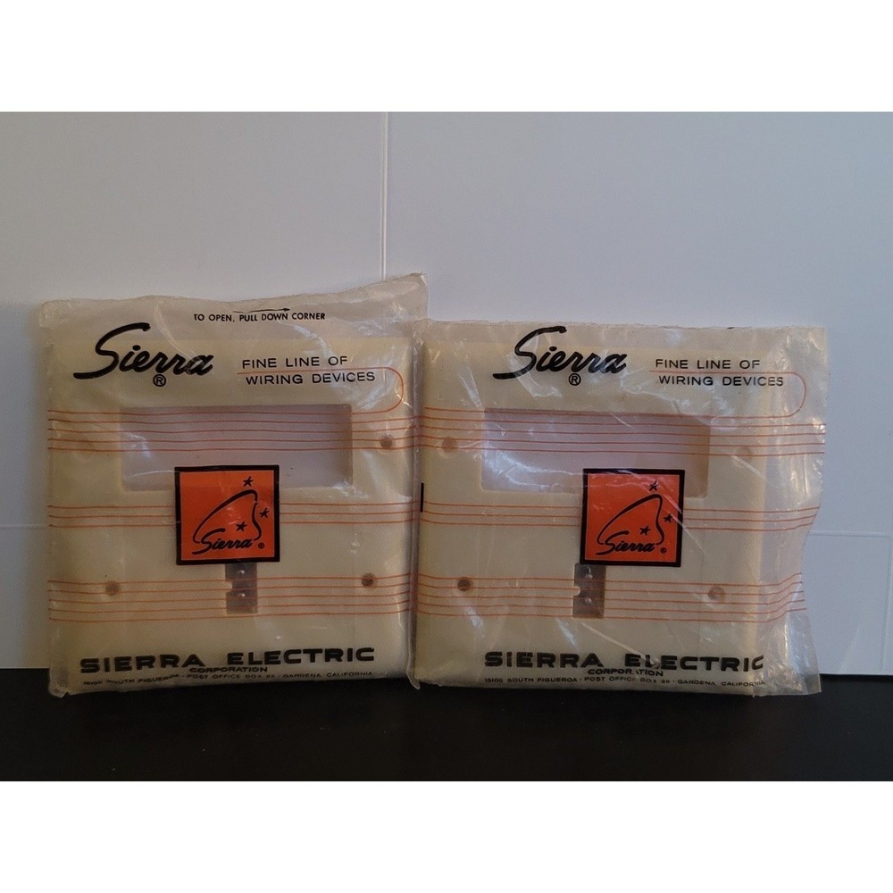 Sierra Electric Wiring Device Wall Plate Cover Vintage NOS Bakelite